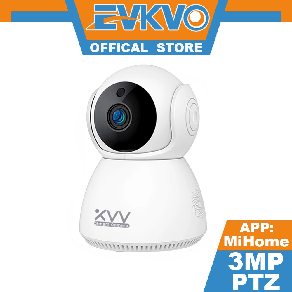 Camera giám sát CCTV PTZ IP EVKVO Xiaomi Xiaovv 3MP HD xoay Ai nhân tạo với đèn hồng ngoại ban đêm theo dõi em bé/nhà ở