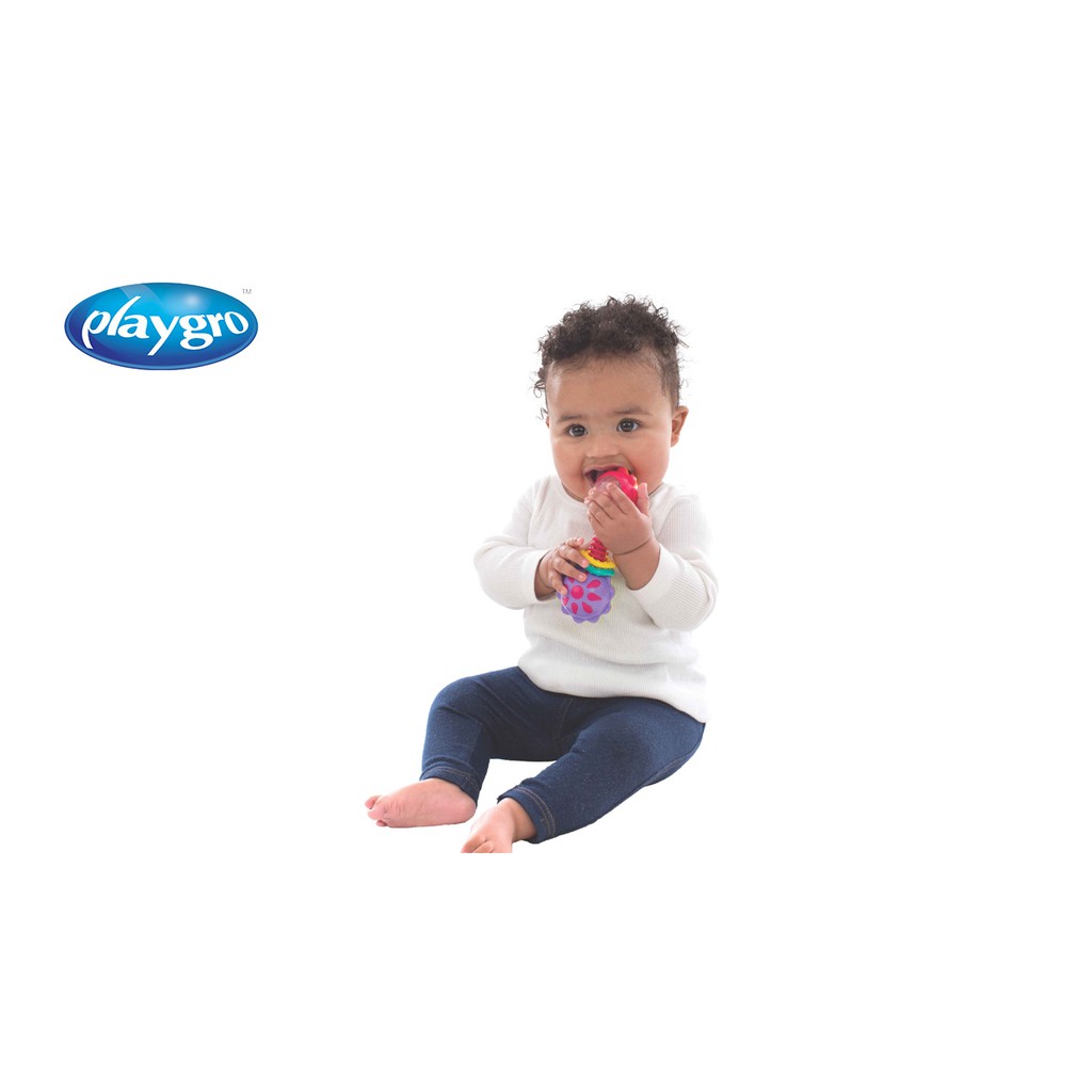 Đồ chơi xúc xắc gặm nướu Playgro Twisting Barbell Rattle, cho bé 3-24 tháng