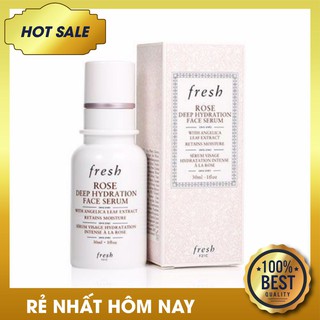 (chuẩn auth) (chuẩn auth) Huyết thanh dưỡng ẩm Fresh Rose Deep Hydration Face Serum - 30ml chính hãng
