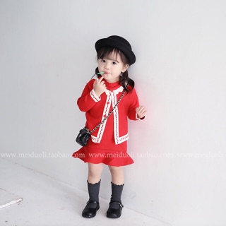 Set váy len cừu cho bé
