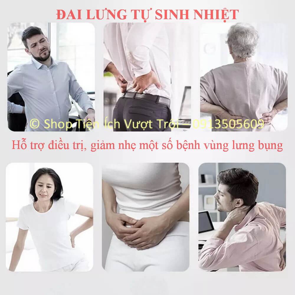 Đai lưng tự sinh nhiệt, giúp đốt mỡ bụng, giữ ấm lưng bụng, hỗ trợ chữa bệnh cột sống, giữ thon gọn-Tiện Ích Vượt Trội