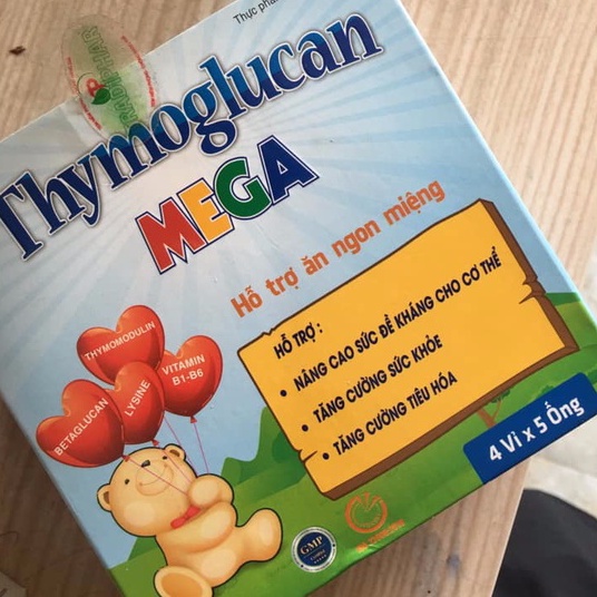 Siro Thymoglucan Mega- Hỗ trợ giúp bé ăn ngon, hấp thu dưỡng chất, tăng cân đạt chuẩn (20 ống)