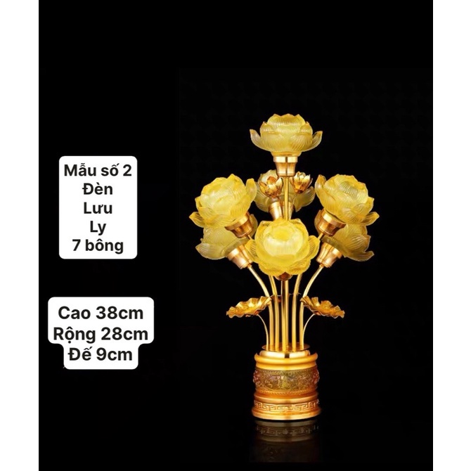 ĐÈN LED HOA SEN LƯU LY THỜ CÚNG TRANG TRÍ