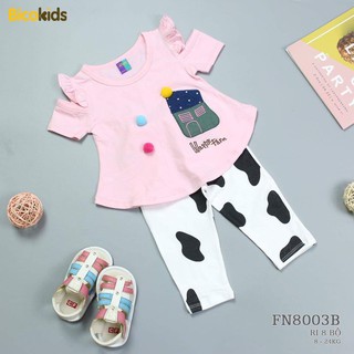 ĐỒ BỘ BÉ GÁI tay ngắn,quần lửng cho bé gái dễ thương cho bé gái từ 7-24kg RB05