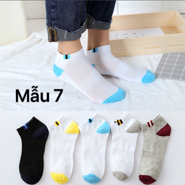 COMBO 5 Đôi Tất Nam cổ ngắn đơn giản