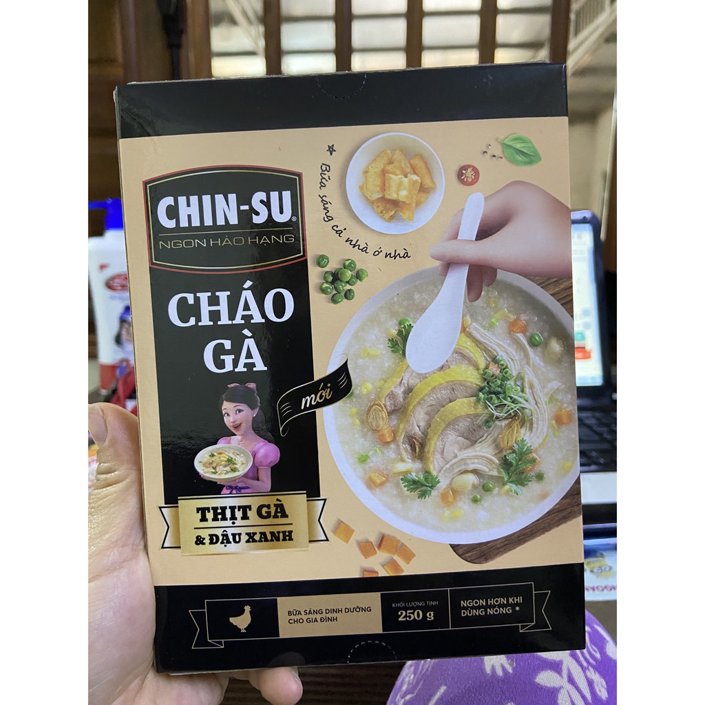 HỘP CHÁO GÀ CHÁO SƯỜN CHINSU NGON HẢO HẠNG 250G