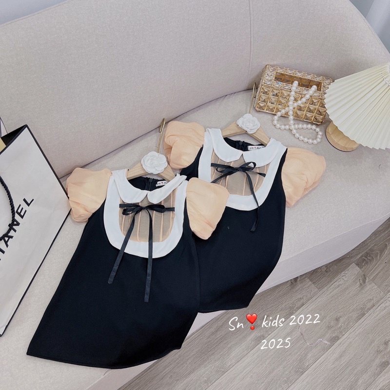 [VÁY BÉ GÁI] Váy tiểu thư tay bồng xinh xắn cho bé gái (10-28kg)