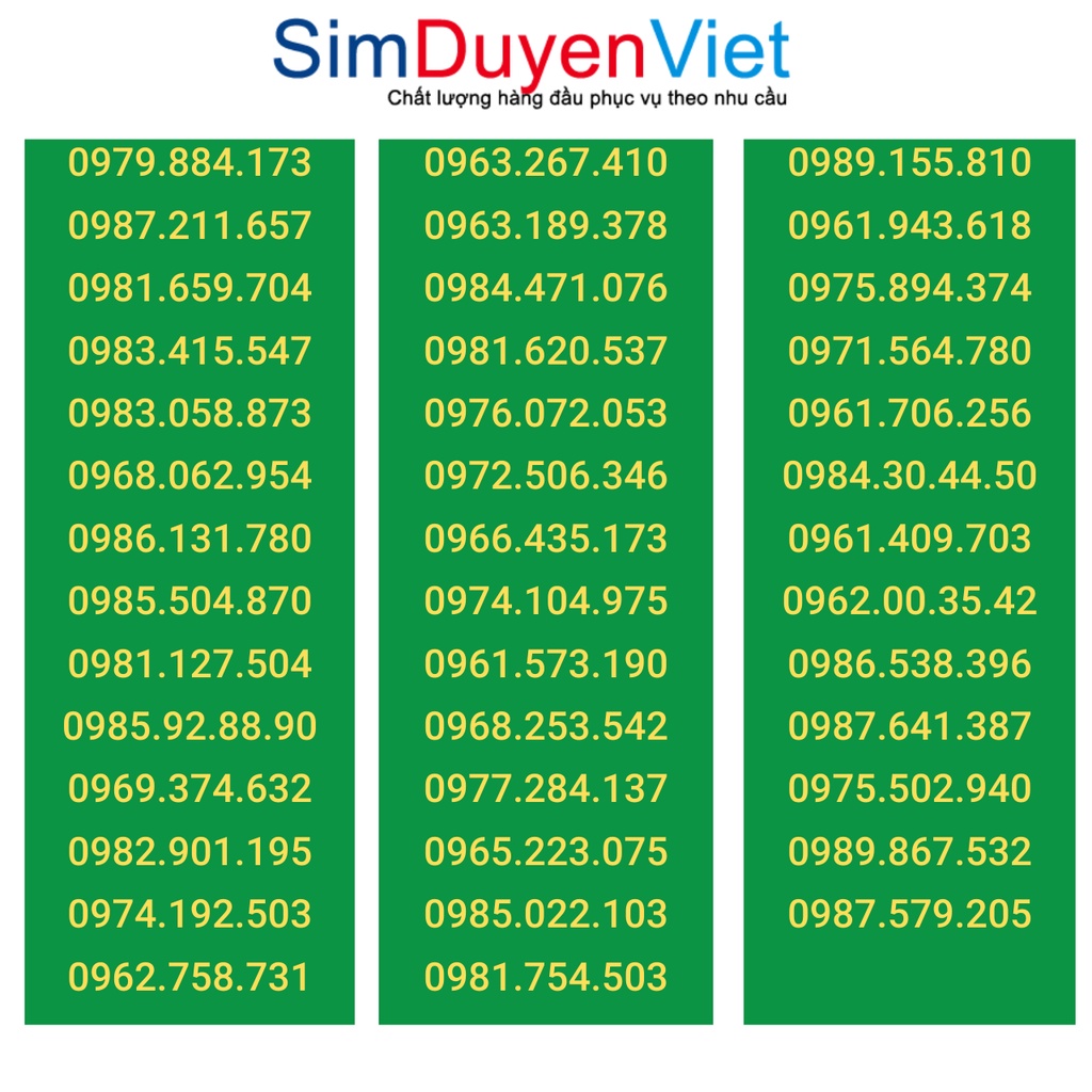 Sim 09 Viettel đăng ký được V120 V120N (4gb/ngày, gọi nội mạng miễn phí, 50 phút ngoại mạng) sim đã đăng ký 9 chủ