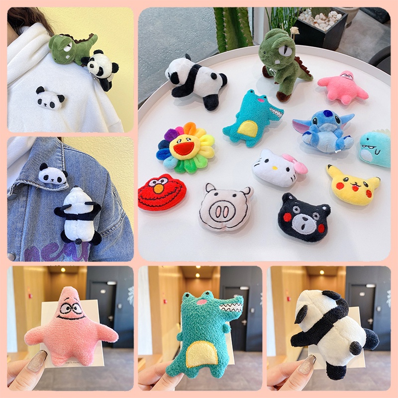 Trâm Cài Áo Hình Gấu Trúc Nhồi Bông Dễ Thương