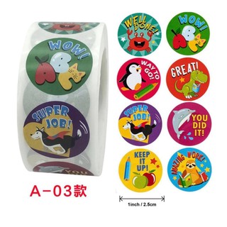 Cuộn 500 sticker khen thưởng cho bé
