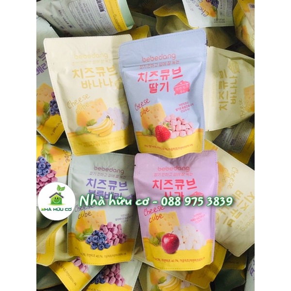 SALE SOCK - Phô mai hoa quả khô sấy lạnh Bebedang Hàn Quốc