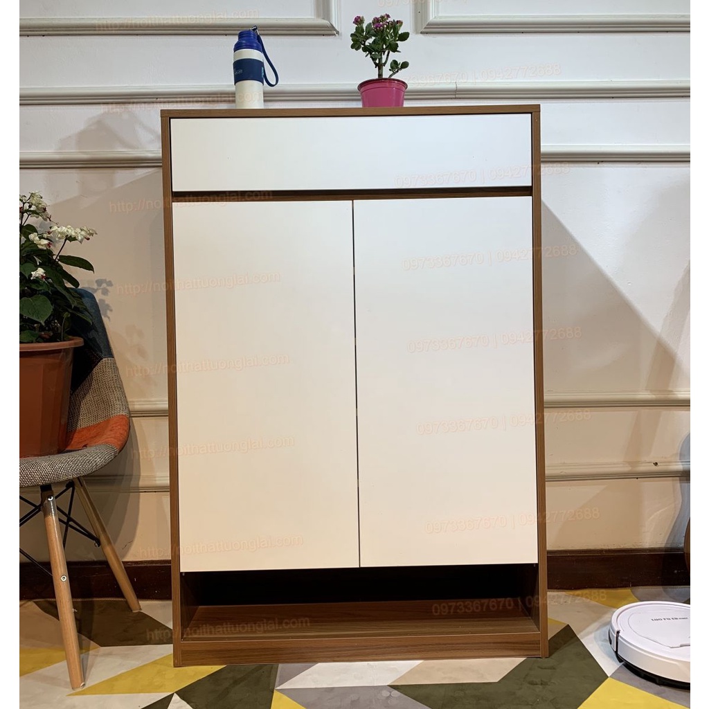 Tủ giày đẹp TG6802 thiết kế thông minh 80cm nhỏ gọn mà vẫn đầy đủ công năng