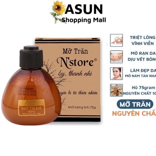 Mỡ Trăn Nguyên Chất N'store Dưỡng Da Sau Cạo, Mờ Rạn Da, Làm Dịu Vết Bỏng Lành Tính 75gr