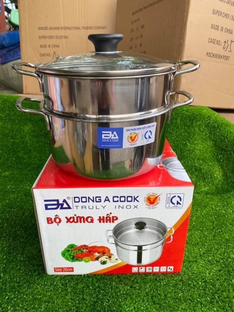 BỘ NỒI XỬNG HẤP 20cm  hiệu Đông Á dùng được bếp từ