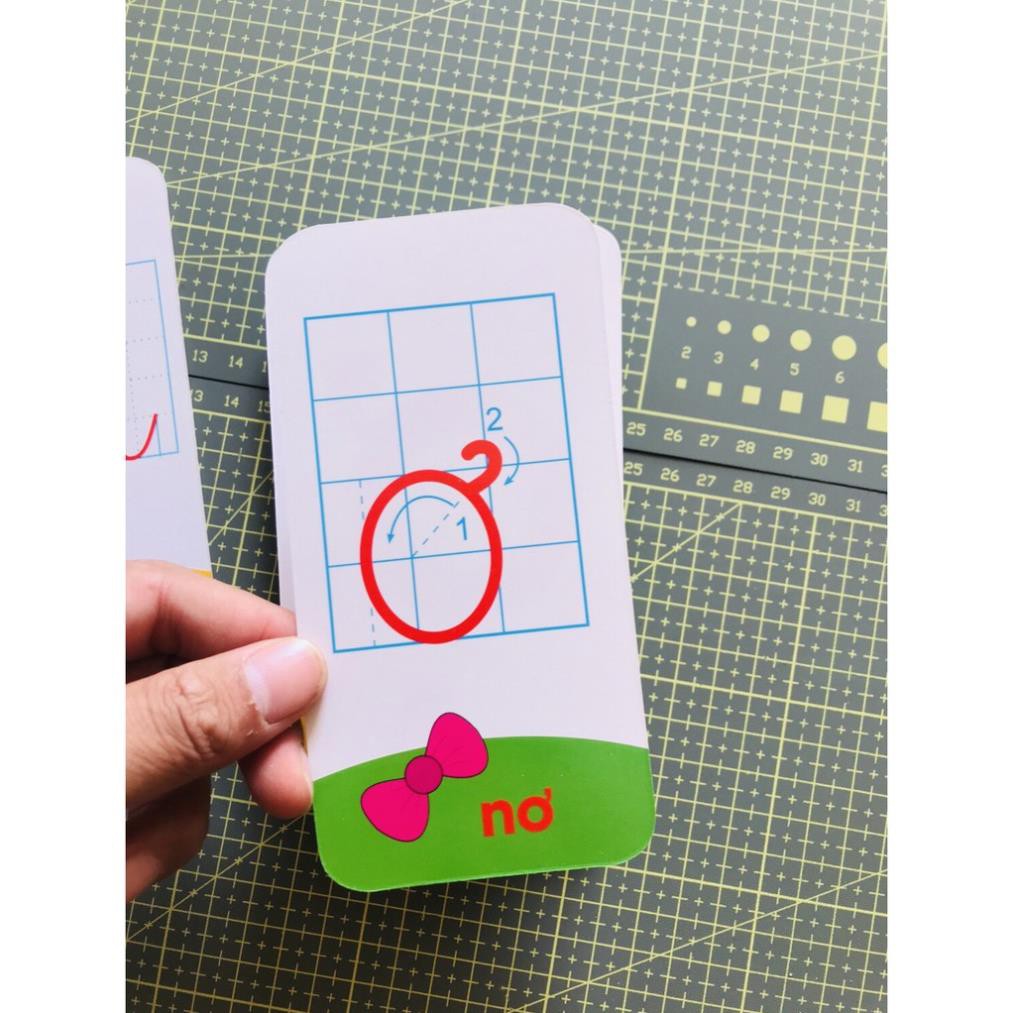 Bộ 42 thẻ flashcard học tiếng việt có chữ ghép và chữ đơn,chữ số_ thẻ học tiếng việt cho bé