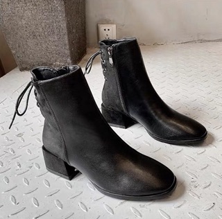 🖤 Boot ngắn cổ đan dây sau 🖤 ( +2% phí shopee thu )