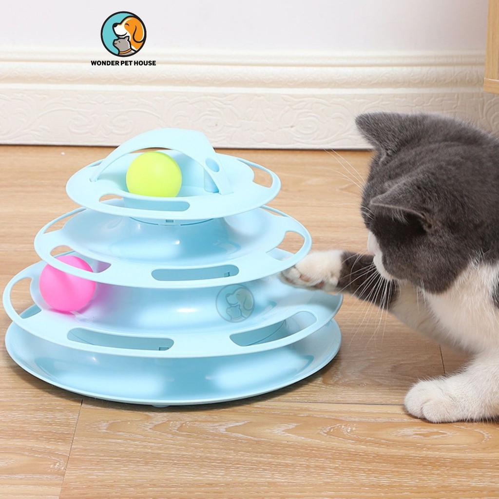 Tháp Banh Đồ Chơi Cho mèo 4 Tầng Cao Cấp