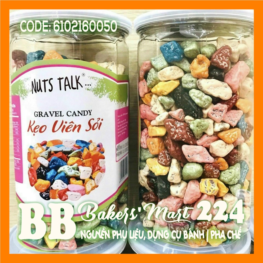 Kẹo Socola Chocolate viên SỎI ĐÁ hiệu NUTS TALK - 1 hủ 500gr