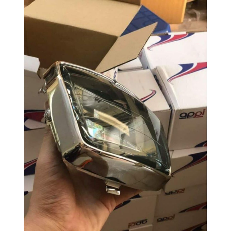 Pha chóa đèn appi ex5 lắp xe dream hàng chính hãng Malaysia vành kim loại