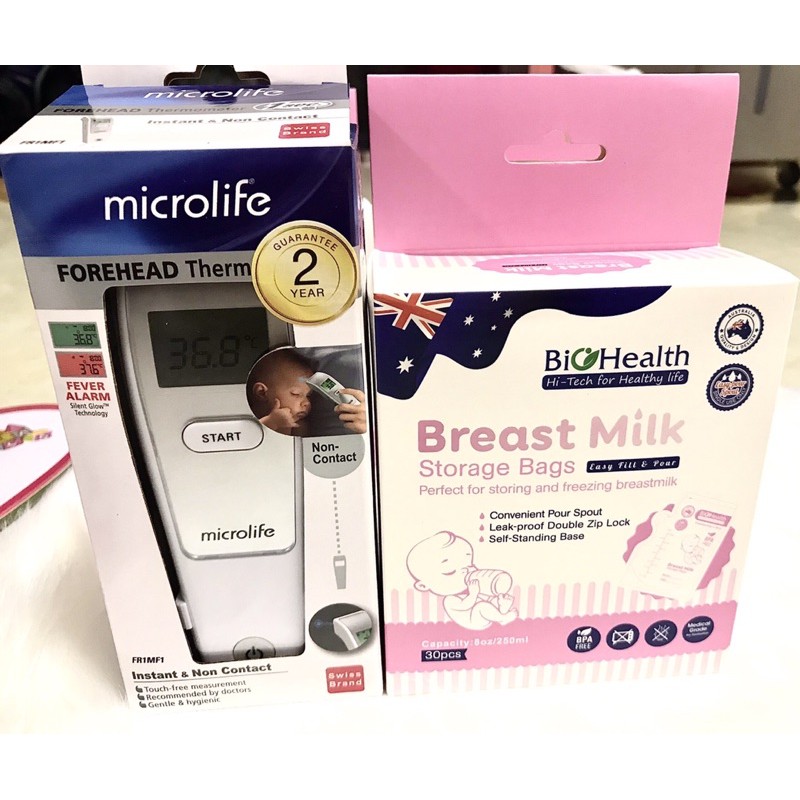 Nhiệt kế đo trán hồng ngoại Microlife FR1MF1 Thụy Sĩ - Bảo Hành Chính Hãng 2 Năm, Đo Thân Nhiệt Trán