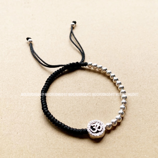 Vòng tay chỉ handmade tết bạc DIY - MH490