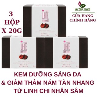 Kem dưỡng trắng da và giảm thâm nám White Shinno - Combo 3 hộp 20g