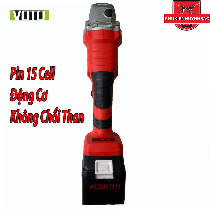 Máy Mài Góc Xài Pin 15 Cell Máy Cắt 1 Tất VOTO Mã VTA02 Động Cơ Không Chổi Than Dùng Pin