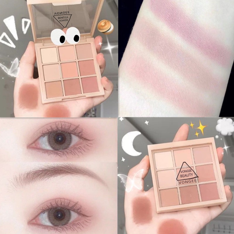 (2021 hàng Mới Về) Bảng Phấn Mắt Vongee 9 Màu Lì Chất Lượng Cao | BigBuy360 - bigbuy360.vn