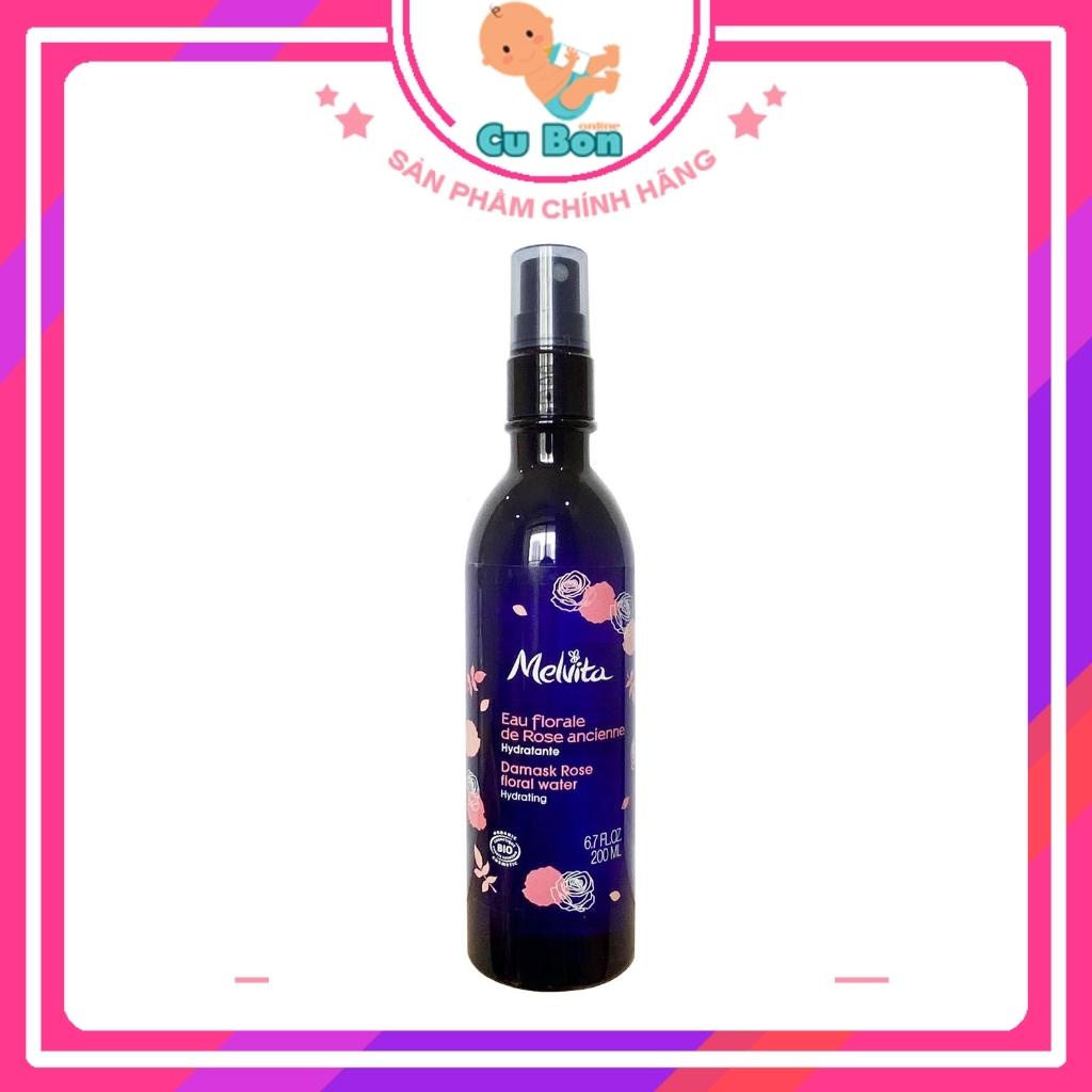 Nước Hoa Hồng Melvita Eau Florale 200ml pháp giúp khàng khuẩn dưỡng ẩm chống lại tình trạng mất nước săn chắc da
