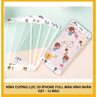 Kính cường lực 3d iphone nhân vật 6/6s/6plus/6splus/7/8/7plus/8plus/x/xs/xsmax/11promax D3-1