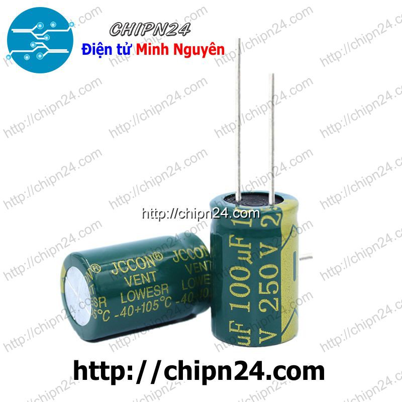 [2 CON] Tụ hóa 100uF 250V (16x25mm)