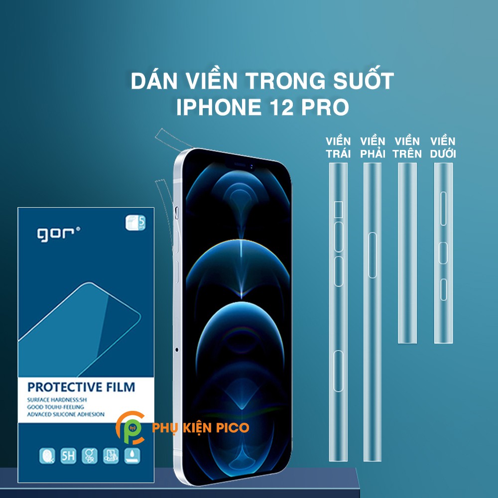 Dán viền Iphone 13 Pro Max / 14 Pro Max / 15 Plus / Iphone 12 Pro / Iphone 11 Pro dẻo trong suốt PPF phục hồi vết xước