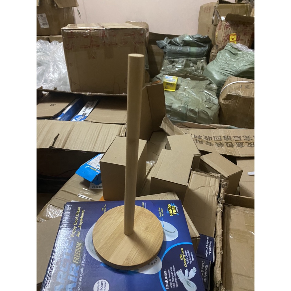 Giá đỡ khăn giấy bằng gỗ nhà bếp đựng cuộn giấy - đáy tròn phong cách Bắc Âu sáng tạo