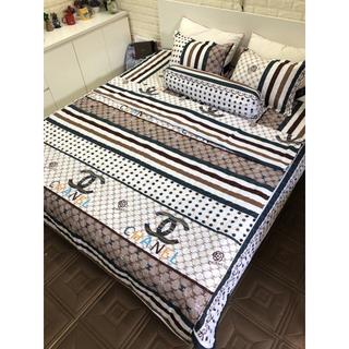 [RẺ VÔ ĐỊCH] Bộ Chăn Ga Gối Poly Chần Bông (Tặng kèm vỏ gối ôm)