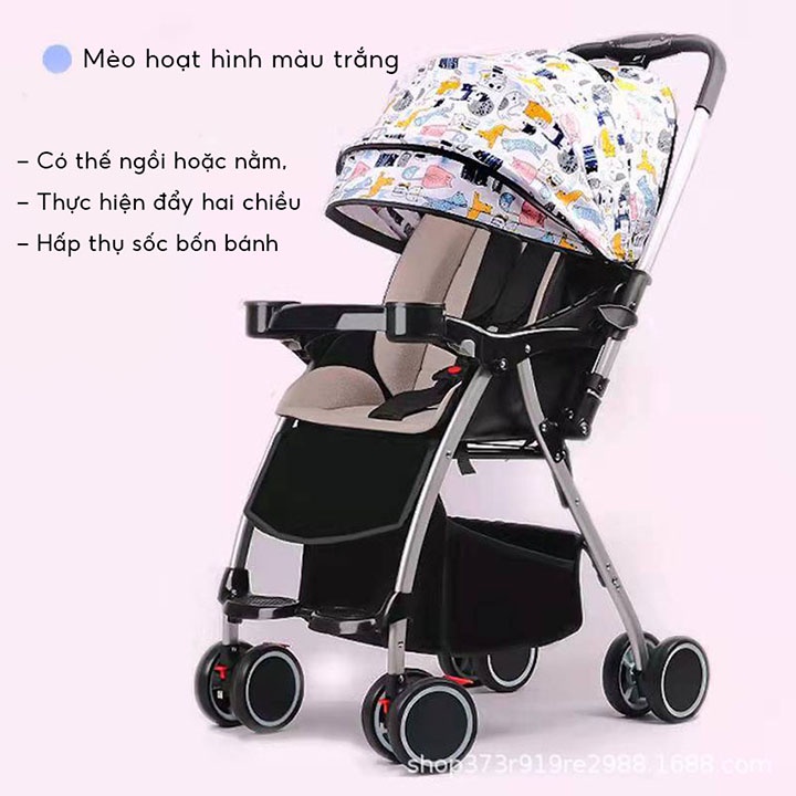 Xe đẩy cho bé , xe đẩy 2 chiều gấp gọn cao cấp đa chức năng