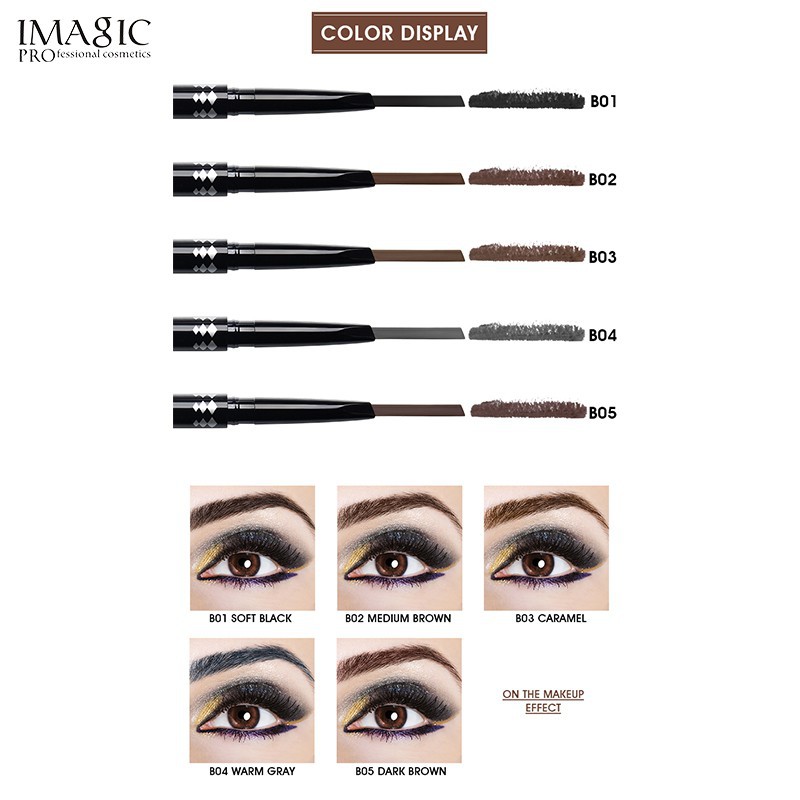Chì kẻ lông mày IMAGIC với 5 màu tùy chọn thời trang 0.15g