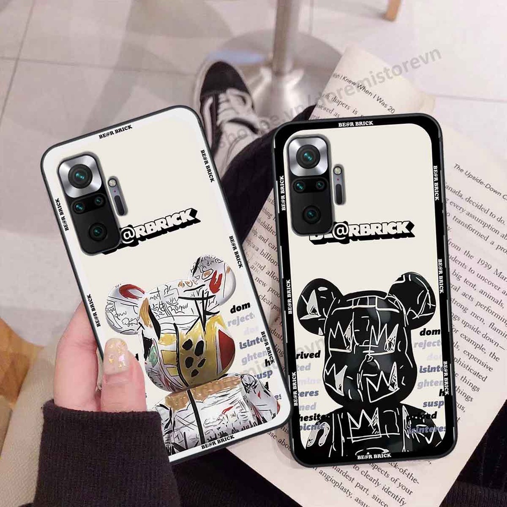 Ốp Xiaomi Redmi Note 10 / Note 10 Pro thể thao, bear brick, ốp lưng dẻo thời trang bền đẹp