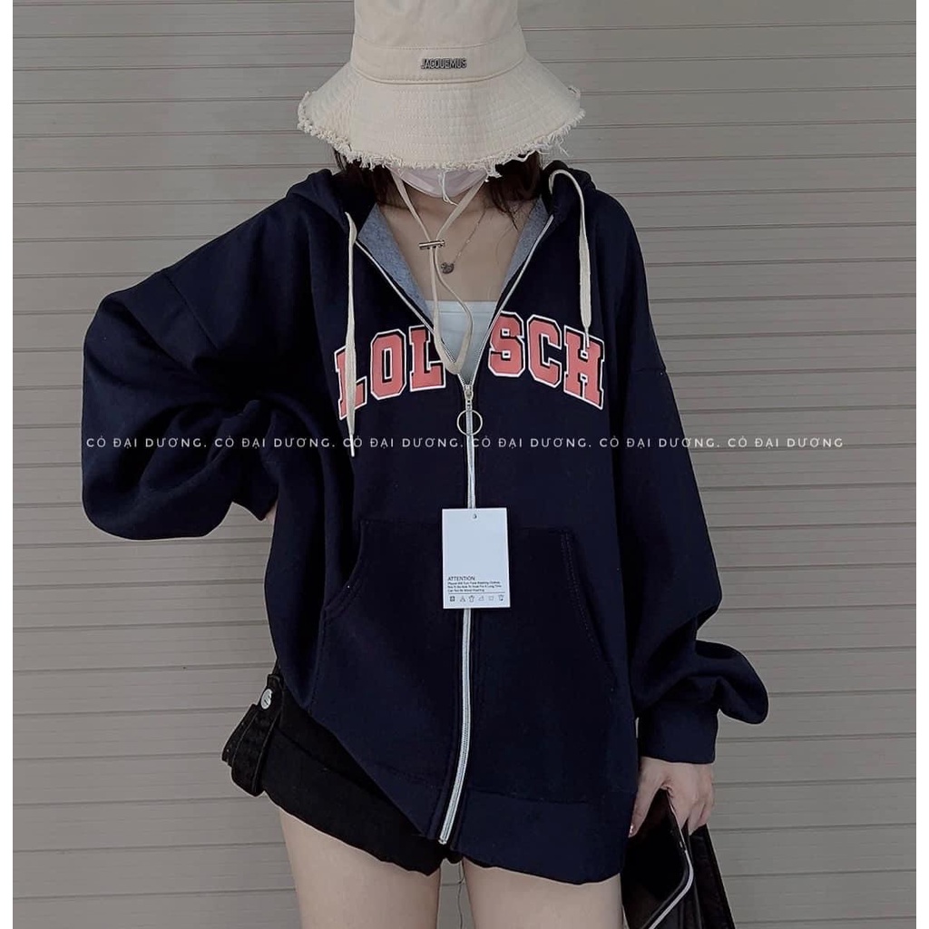 Áo khoác nữ hoodie zip lolsch - FREESHIP - Nana's House