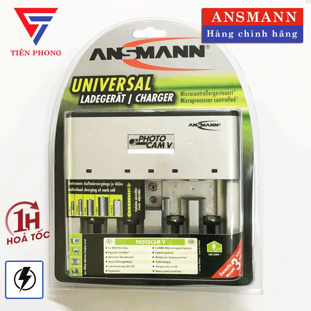 Máy Sạc pin đa năng Ansmann Photocam V Hàng Chính Hãng