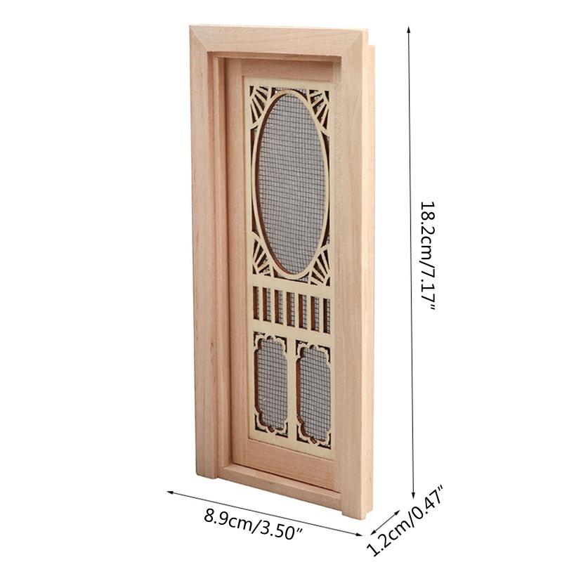 Mô Hình Cửa Ra Vào Chạm Khắc Độc Đáo Trang Trí Nhà Búp Bê 1 / 12