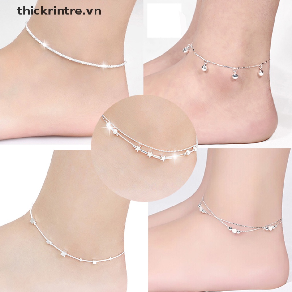 Lắc Chân Mạ BạC 925 HìNh Chuông Xinh XắN