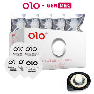Bao cao su OLO 0.01 Hạt Silicone - Mỏng Như Trần - Kích Thích Điểm G - BCS OLO 001 Hạt Ngọc Trai - GenMec