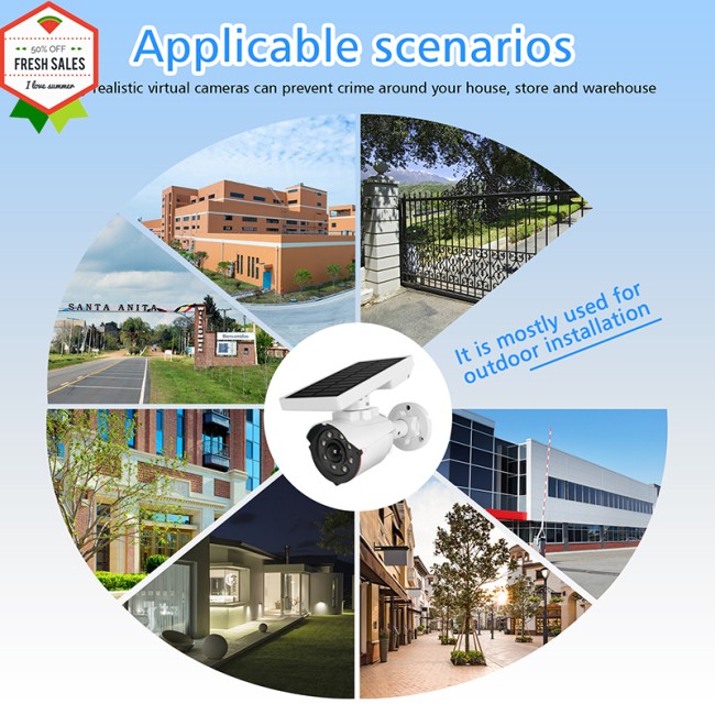 Camera Giám Sát Bằng Năng Lượng Mặt Trời Chống Thấm Nước Có Đèn Led | BigBuy360 - bigbuy360.vn