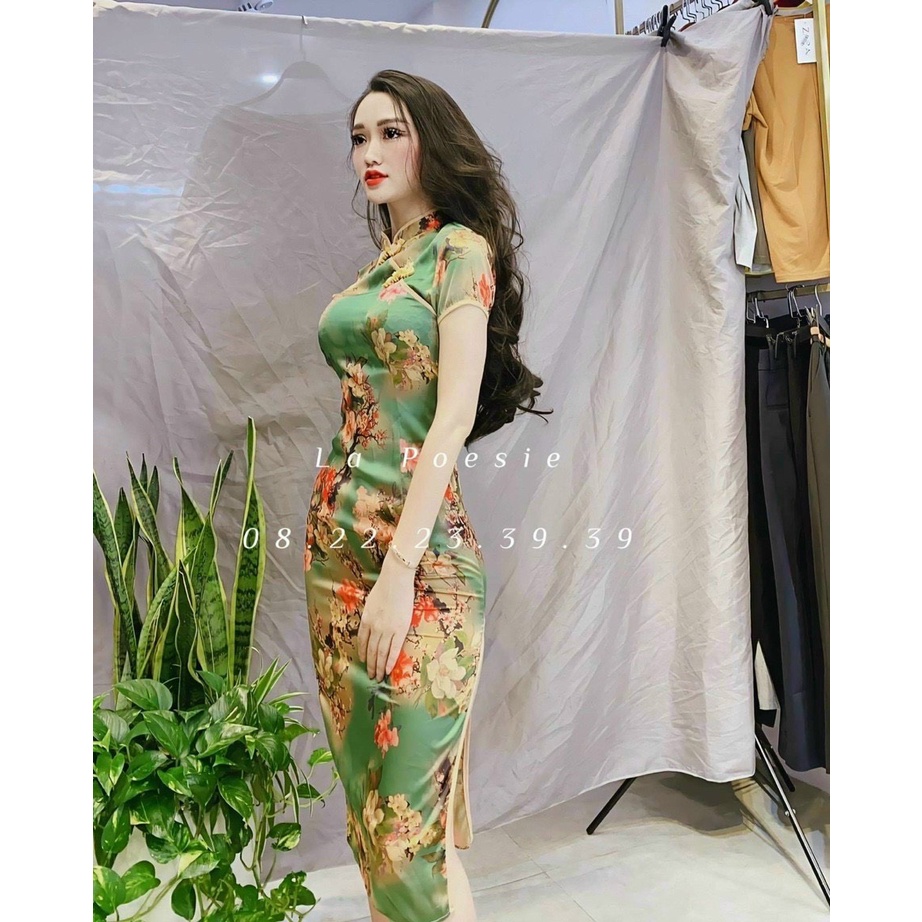 Đầm ôm sườn xám sịn sò phong cách Hàn Quốc
