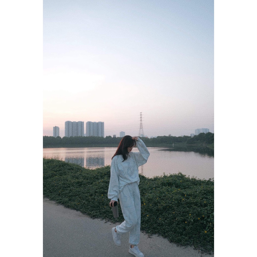 Set đồ nữ 🌸 Set quần áo nữ gồm áo sweater kèm quần dài thu đông loang họa tiết Mylady