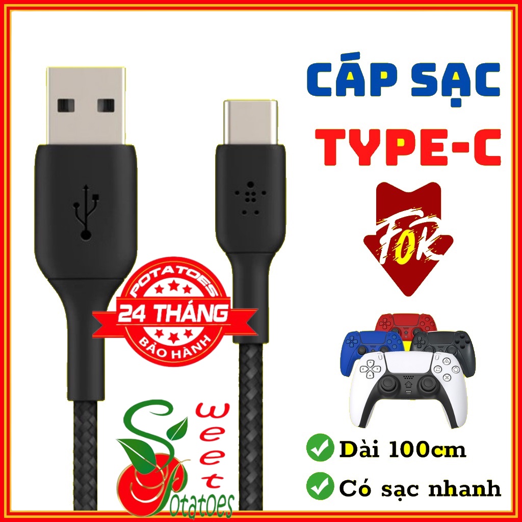 𝖖𝖚𝖆̀ 𝖙𝖆̣̆𝖓𝖌 𝖙𝖗𝖎̣ 𝖌𝖎𝖆́ 150KCáp sạc chân Type C - USB dành cho tay cầm PS5 - Shop Sweet Potatos