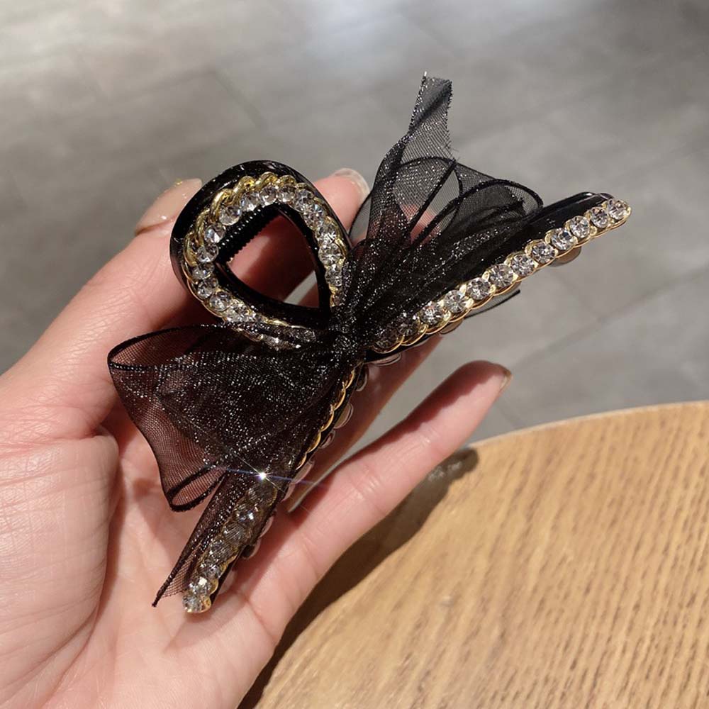 Kẹp Tóc Hình Nơ Vải Lưới Nhiều Màu Phong Cách Hàn Quốc Cho Nữ