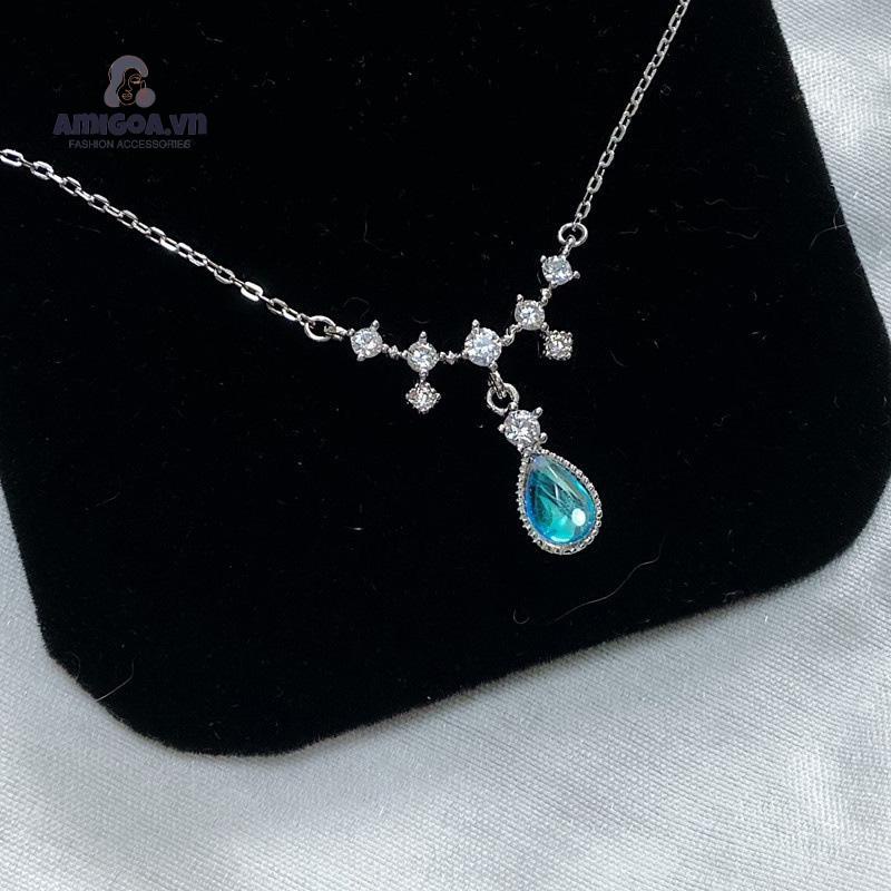✨✨Vòng cổ Đính Đá Mặt Trăng Hình Giọt Nước Thời Trang Sang Trọng Cho Nữ