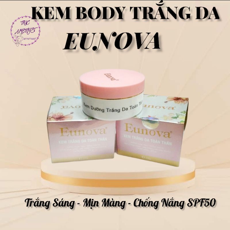 KEM DƯỠNG TRẮNG DA EUNOVA MAKE UP NGỌC TRAI TRẮNG NHƯ SỨ SPF50