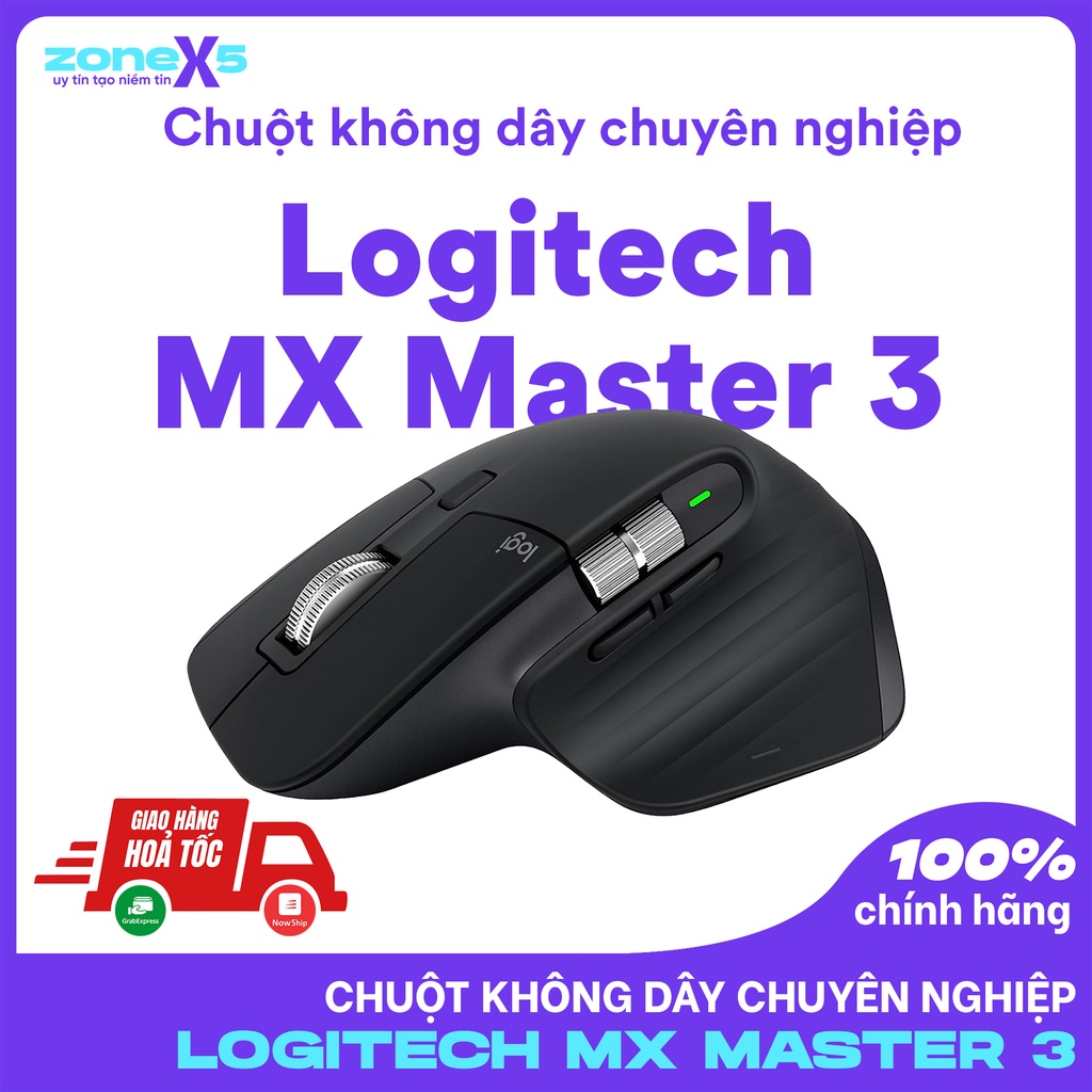 Chuột không dây chuyên nghiệp Logitech MX Master 3 - Hàng Chính Hãng